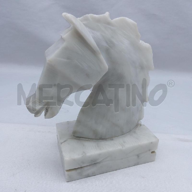 TESTA CAVALLO MARMO BASE RETTANGOLARE | Mercatino dell'Usato San maurizio canavese 1