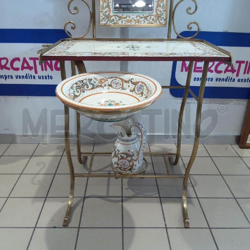 TOELETTA METALLO DORATO PIANO CERMICA +SPECCHIO BASCULANTE | Mercatino dell'Usato San maurizio canavese 5