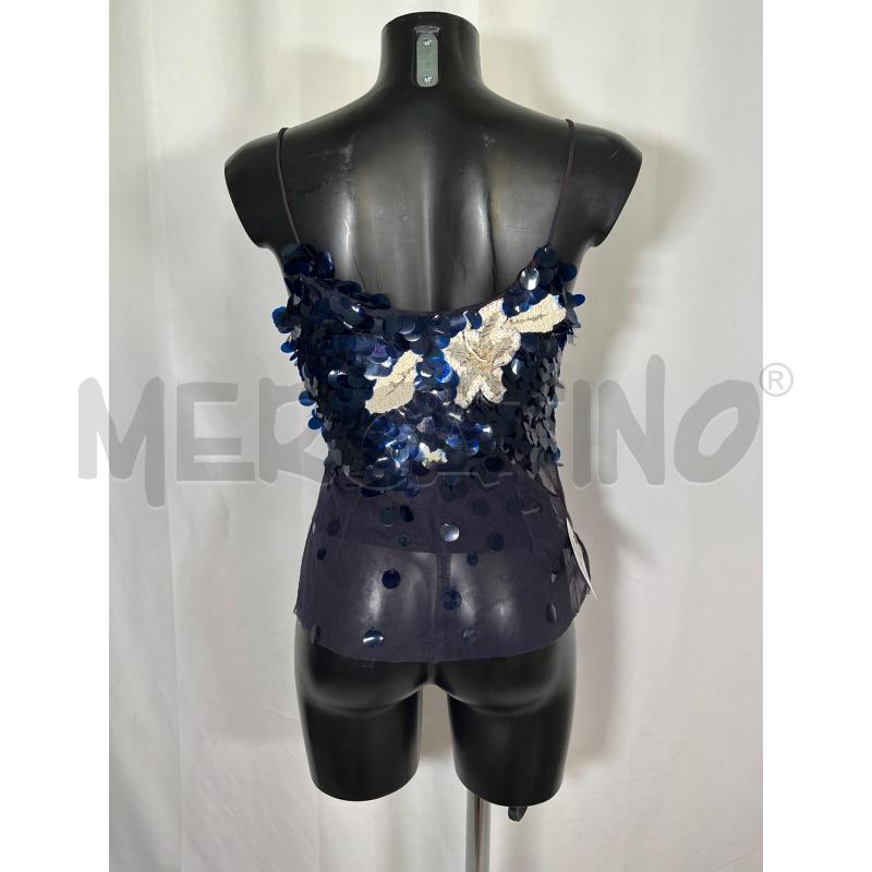 TOP GIANFRANCO FERRÈ BLU PAILLETTES STELLE MARINE  | Mercatino dell'Usato San maurizio canavese 3