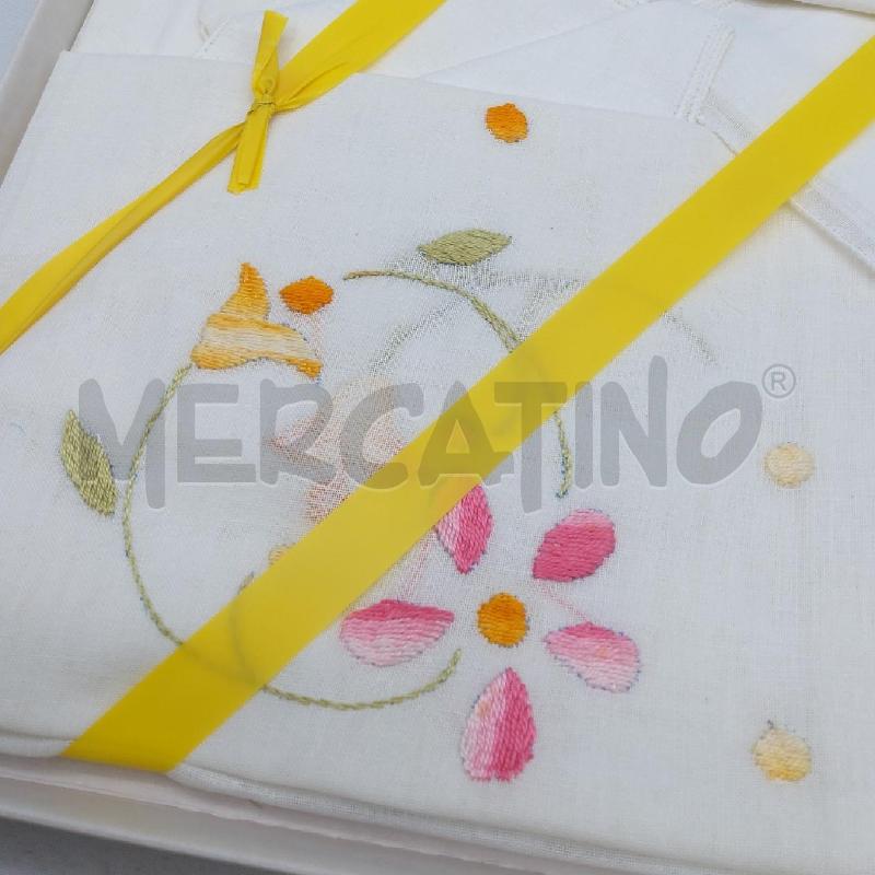 TOVAGLIA BASSETTI RETT 6PZ CON TOV BNC RICAMO FLOREALE  | Mercatino dell'Usato San maurizio canavese 2