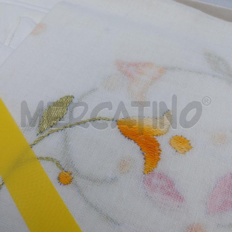 TOVAGLIA BASSETTI RETT 6PZ CON TOV BNC RICAMO FLOREALE  | Mercatino dell'Usato San maurizio canavese 3