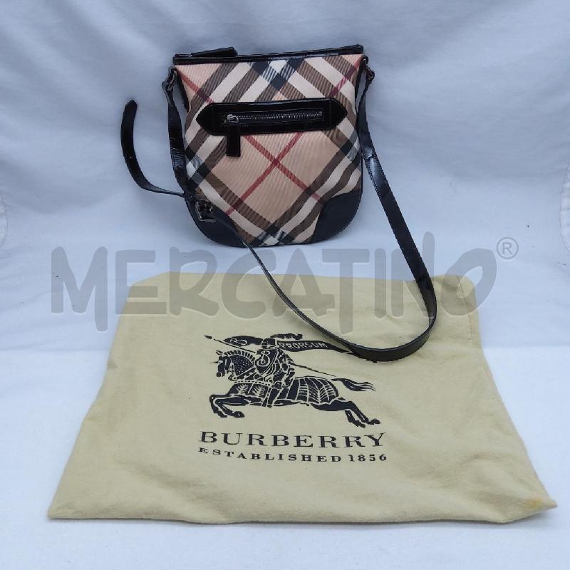 TRACOLLA DONNA BURBERRY INSERTI VERNICE NERO  | Mercatino dell'Usato San maurizio canavese 1
