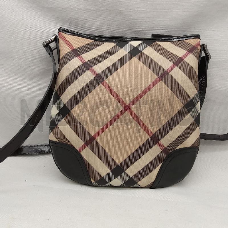 TRACOLLA DONNA BURBERRY INSERTI VERNICE NERO  | Mercatino dell'Usato San maurizio canavese 3