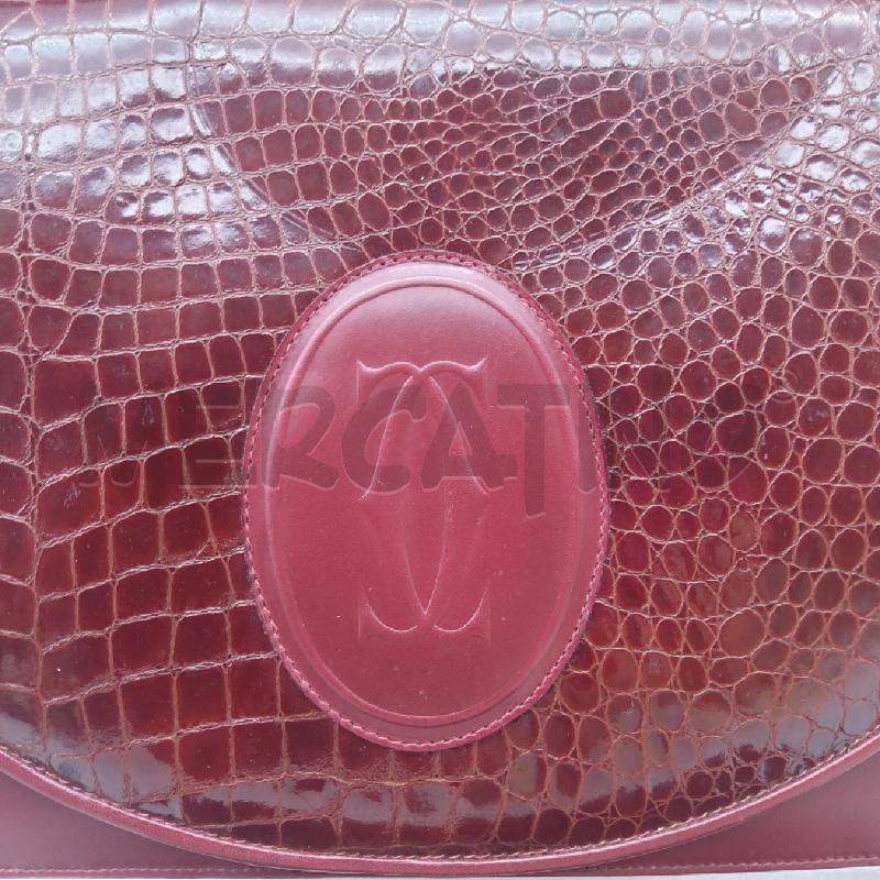 TRACOLLA DONNA MUST DE CARTIER BORDEUAX TIPO COCCO METALLERIA DORATA  | Mercatino dell'Usato San maurizio canavese 3