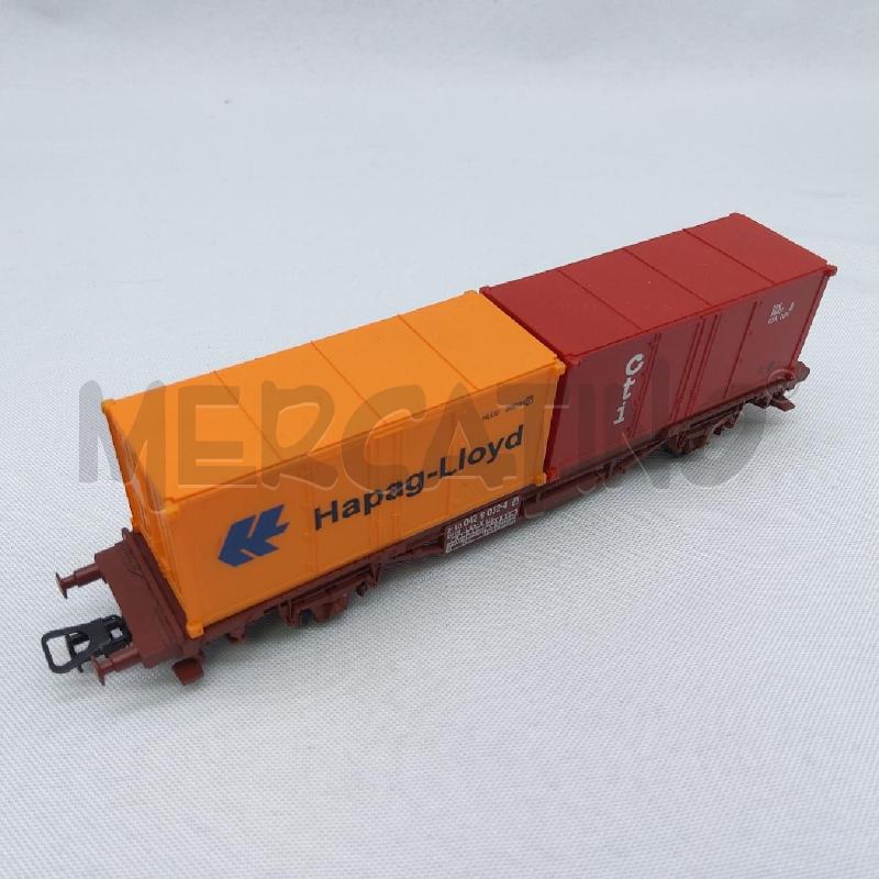 TRENINO VAGONE PORTA CONTEINER H0 HAPAG | Mercatino dell'Usato San maurizio canavese 2