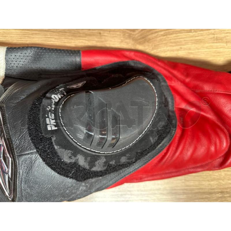 TUTA UOMO MOTO PREXPORT PELLE ROSSO NERO BIANCO | Mercatino dell'Usato San maurizio canavese 5