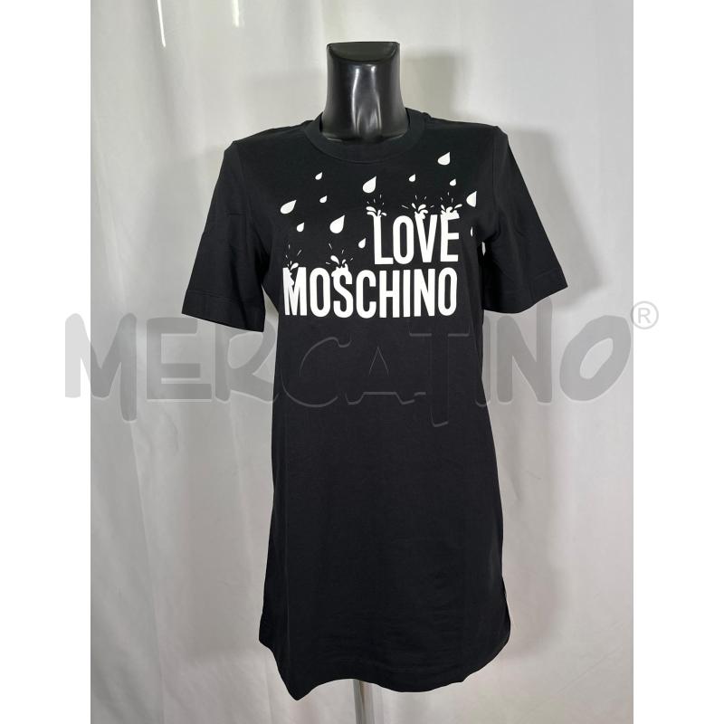 T SHIRT DONNA MAXI LOVE MOSCHINO NERO  | Mercatino dell'Usato San maurizio canavese 1