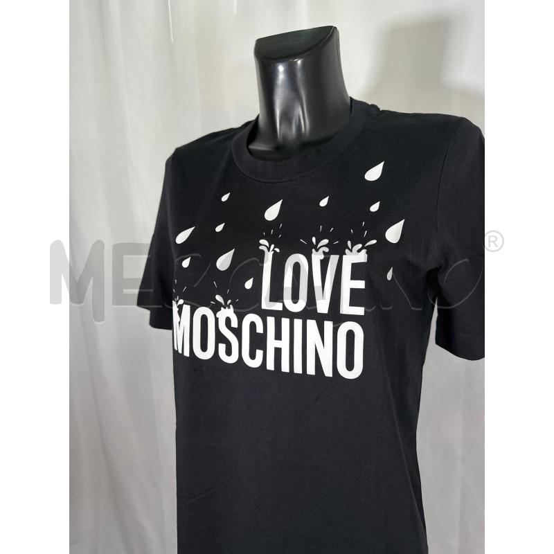 T SHIRT DONNA MAXI LOVE MOSCHINO NERO  | Mercatino dell'Usato San maurizio canavese 4