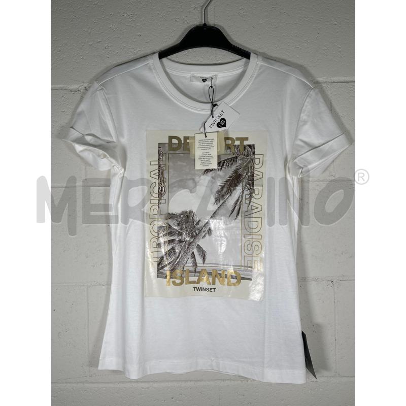 T SHIRT DONNA TWINSET MILANO AVORIO DESERT TROPICAL  | Mercatino dell'Usato San maurizio canavese 1