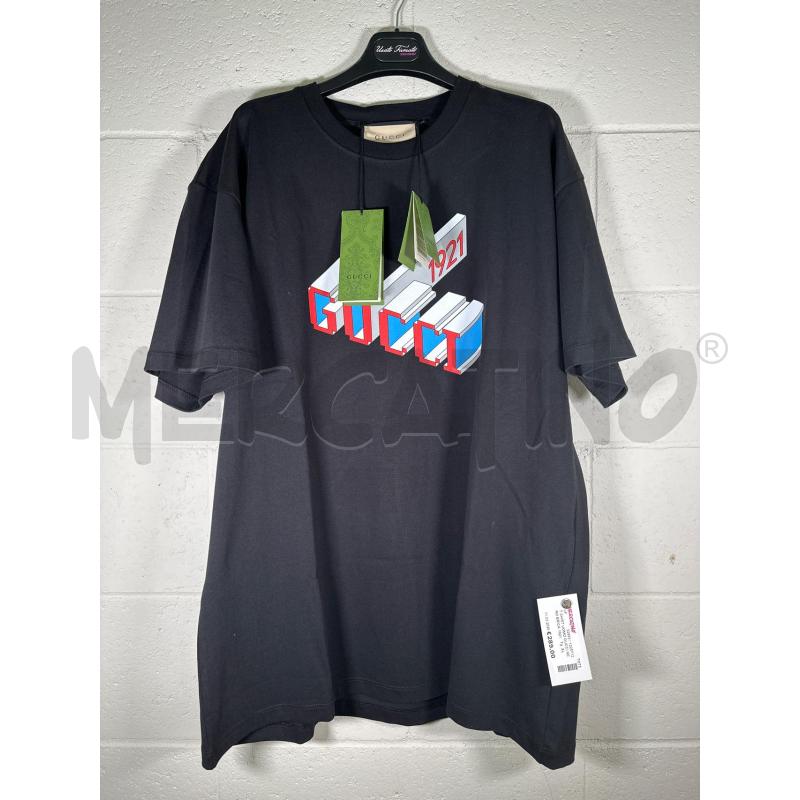 T SHIRT UOMO GUCCI NERO BRICK 1921  | Mercatino dell'Usato San maurizio canavese 1