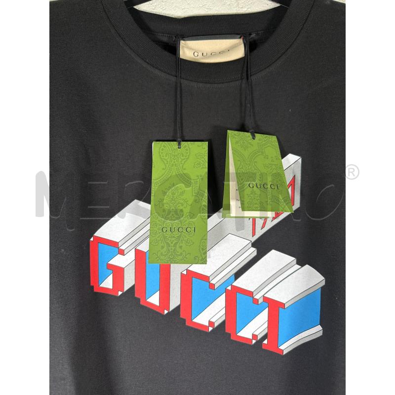 T SHIRT UOMO GUCCI NERO BRICK 1921  | Mercatino dell'Usato San maurizio canavese 3