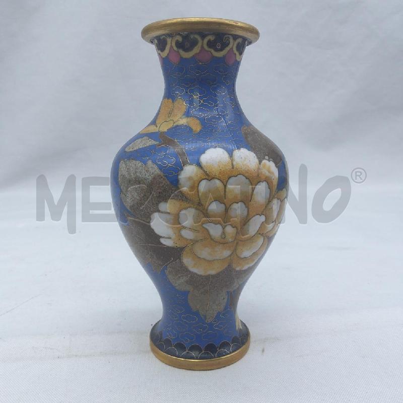VASETTO CLOISONNETTE AZZ FIORE GIALLO UCCELLINO | Mercatino dell'Usato San maurizio canavese 2