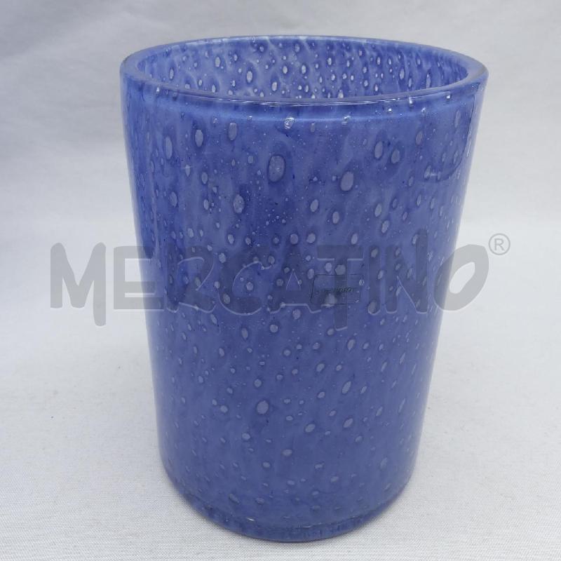 VASI TRITTICO VETRO AZZURRO 2 VASI CILINDRO + SCATOLA | Mercatino dell'Usato San maurizio canavese 2