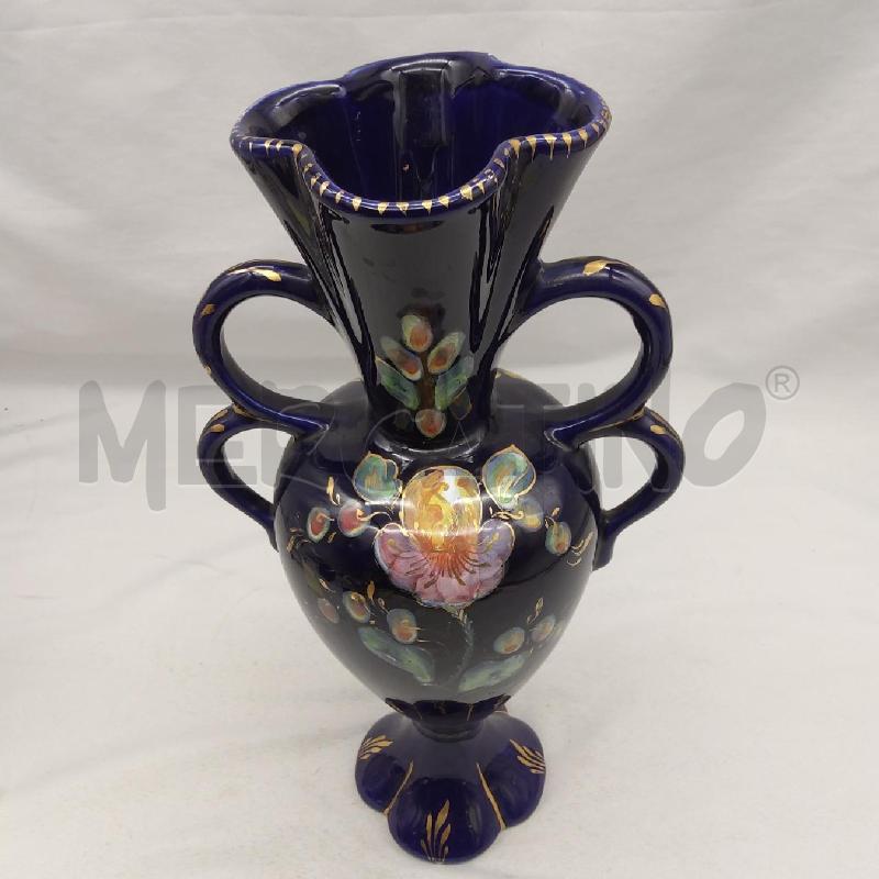 VASO ANFORA BLU COBALTO DECORO AZZURRO ORO | Mercatino dell'Usato San maurizio canavese 2
