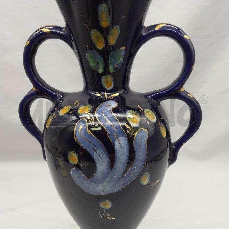 VASO ANFORA BLU COBALTO DECORO AZZURRO ORO | Mercatino dell'Usato San maurizio canavese 4