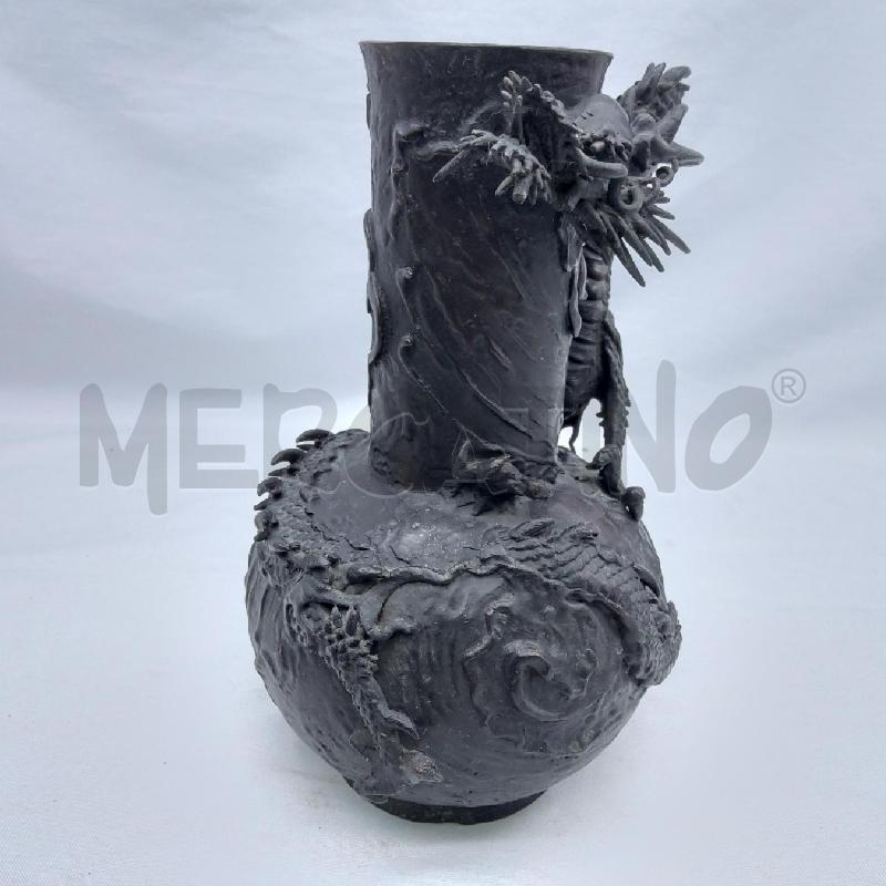 VASO ANTICO METALLO GIAPPONESE DRAGONE  | Mercatino dell'Usato San maurizio canavese 2