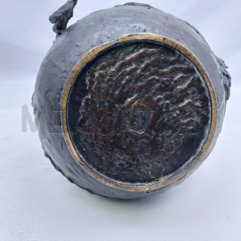 VASO ANTICO METALLO GIAPPONESE DRAGONE  | Mercatino dell'Usato San maurizio canavese 4