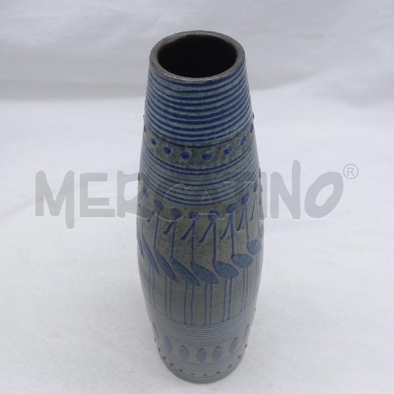 VASO CERAMICA 5 70 A BOTTIGLIA BLU UCCELLI STILIZZATI | Mercatino dell'Usato San maurizio canavese 2
