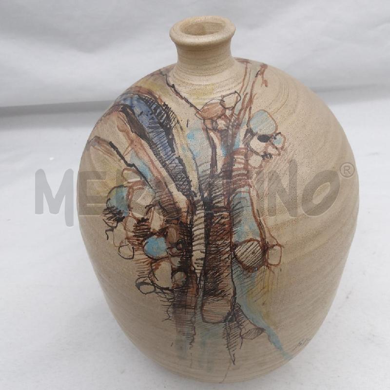 VASO CERAMICA KAMARES GALLOTTI 84 BEIGE AZZURRO | Mercatino dell'Usato San maurizio canavese 2