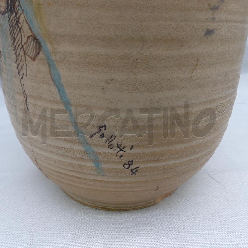 VASO CERAMICA KAMARES GALLOTTI 84 BEIGE AZZURRO | Mercatino dell'Usato San maurizio canavese 3