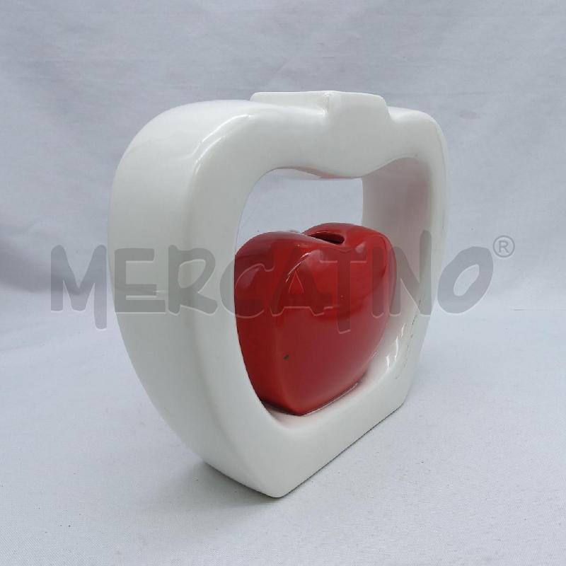 VASO CERAM BCO MELA ROSSA | Mercatino dell'Usato San maurizio canavese 3