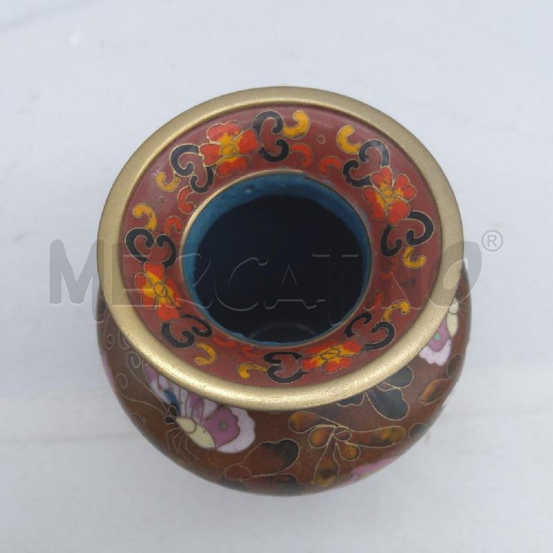 VASO CLOISONNETTE FARFALLE ROSA H 16 | Mercatino dell'Usato San maurizio canavese 3