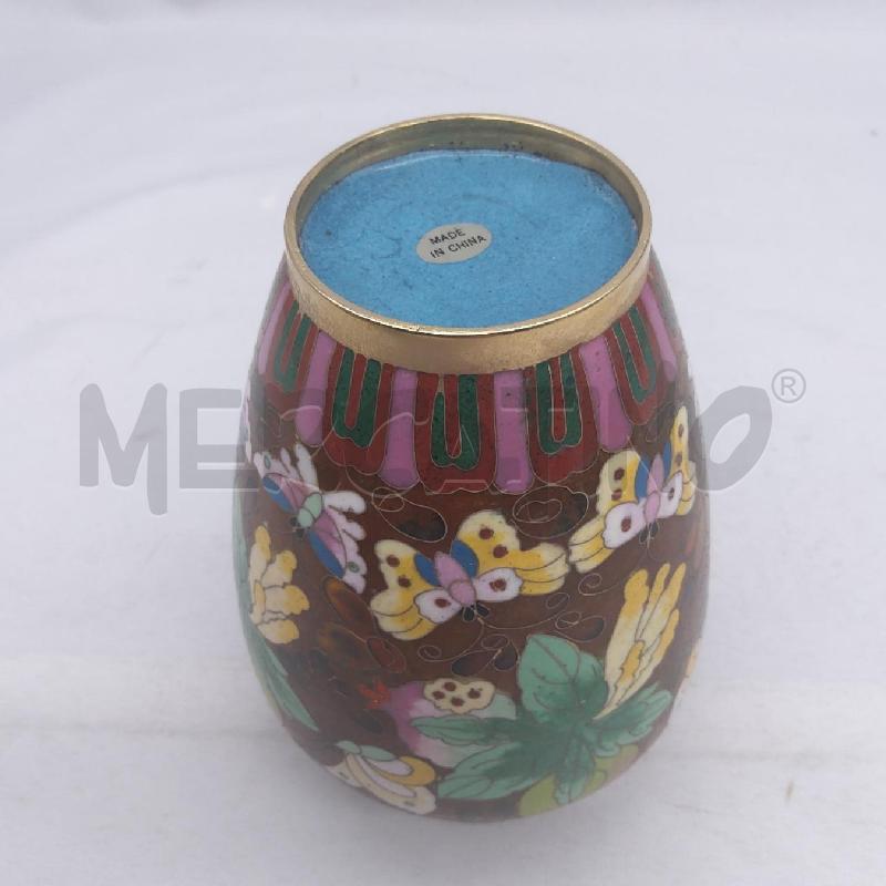 VASO CLOISONNETTE FARFALLE ROSA H 16 | Mercatino dell'Usato San maurizio canavese 4