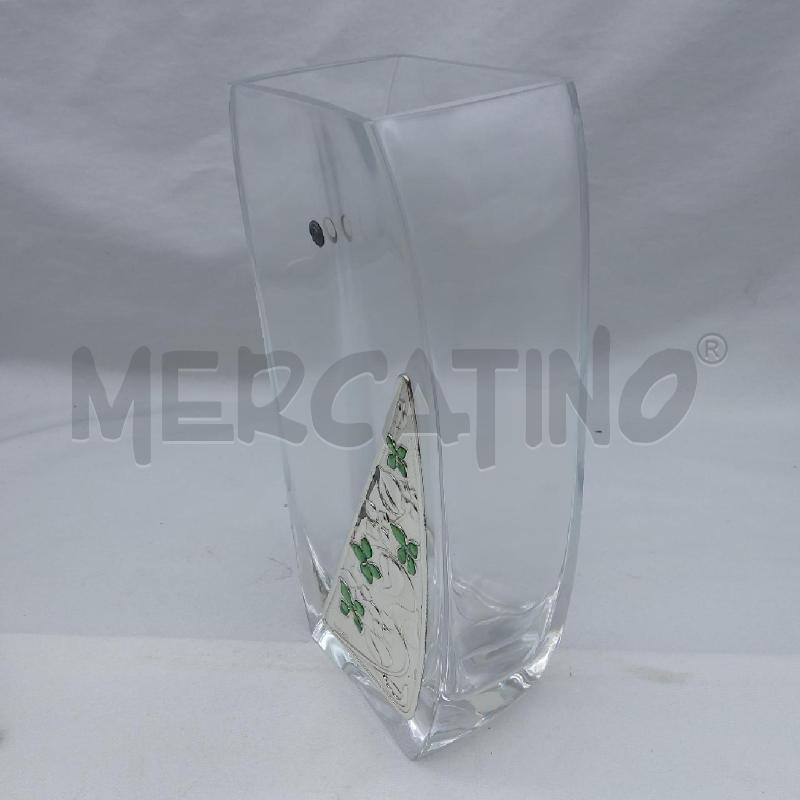 VASO OTTAVIANI DECORO LAMINA ARG SMALTO VERDE+SC SOPRA 50 | Mercatino dell'Usato San maurizio canavese 3