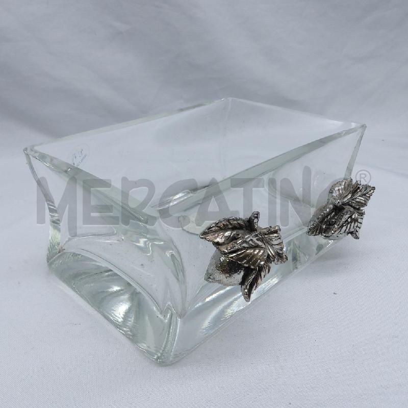 VASO RETT VETRO FOGLILE LAMINA RILIEVO | Mercatino dell'Usato San maurizio canavese 2