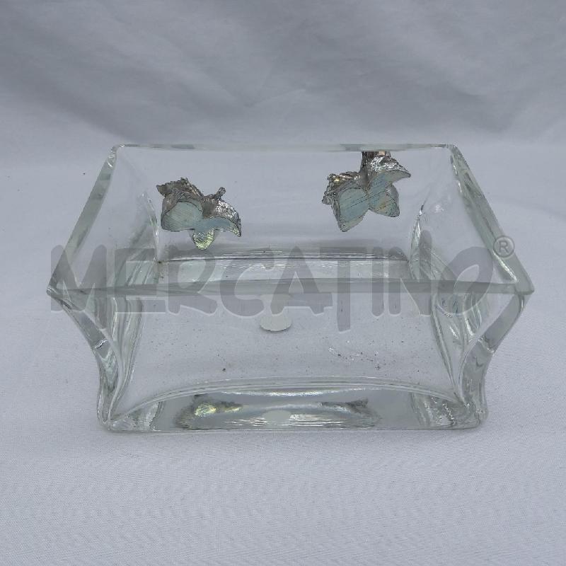 VASO RETT VETRO FOGLILE LAMINA RILIEVO | Mercatino dell'Usato San maurizio canavese 4