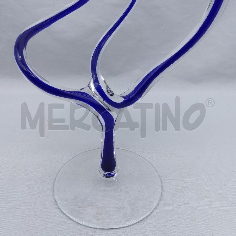VASO VETRO ARTISTICO ALICJA MEDUSA BNC BLU | Mercatino dell'Usato San maurizio canavese 3