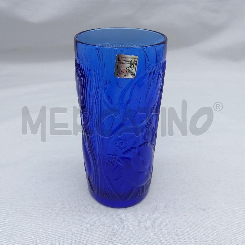 VASO VETRO BLU  | Mercatino dell'Usato San maurizio canavese 1