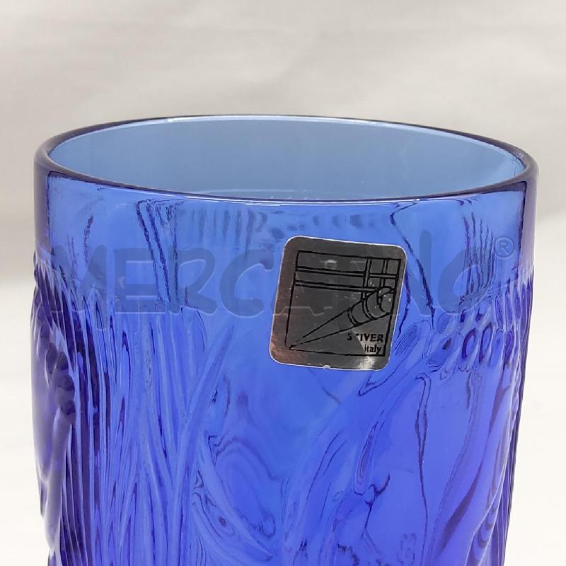 VASO VETRO BLU  | Mercatino dell'Usato San maurizio canavese 2