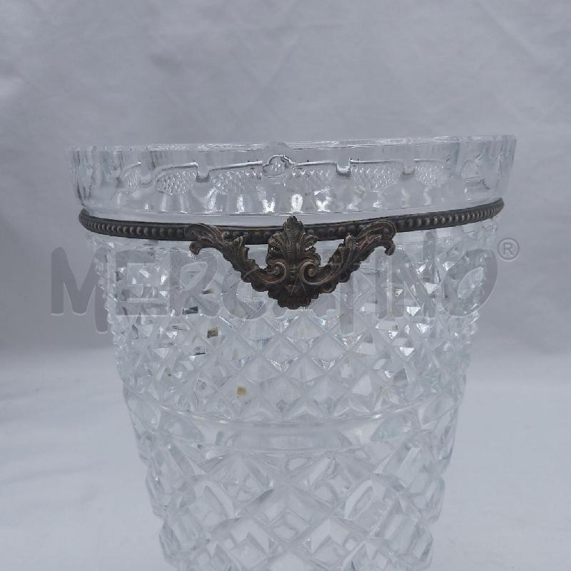 VASO VETRO QUADRATINI CERCHIO METALLO | Mercatino dell'Usato San maurizio canavese 2