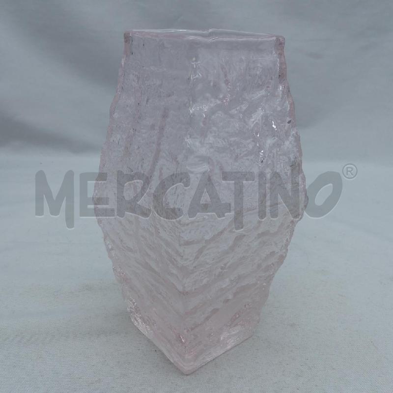 VASO VETRO ROMBIFORME ROSINO IRREGOLARE | Mercatino dell'Usato San maurizio canavese 1