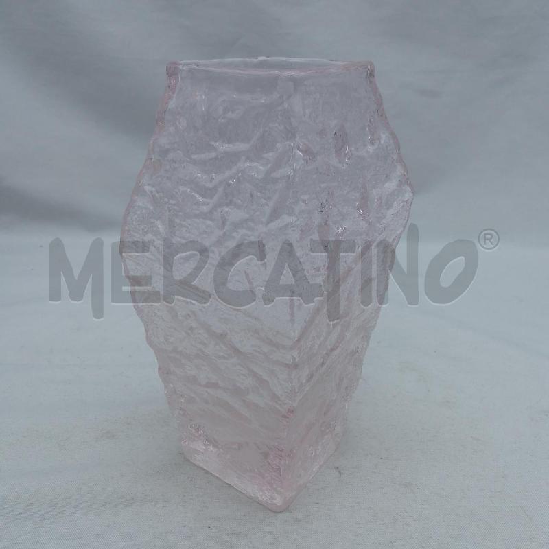 VASO VETRO ROMBIFORME ROSINO IRREGOLARE | Mercatino dell'Usato San maurizio canavese 2