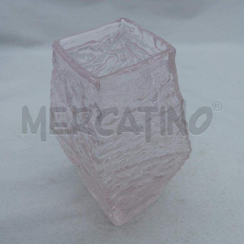 VASO VETRO ROMBIFORME ROSINO IRREGOLARE | Mercatino dell'Usato San maurizio canavese 3