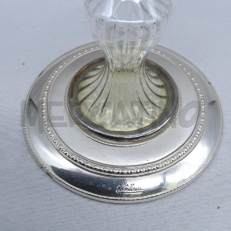 VASO VETRO SOFFIATO BASE ARGENTO CASTELLANI | Mercatino dell'Usato San maurizio canavese 2