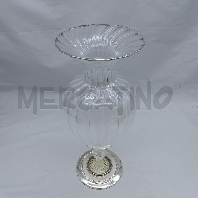 VASO VETRO SOFFIATO BASE ARGENTO CASTELLANI | Mercatino dell'Usato San maurizio canavese 3