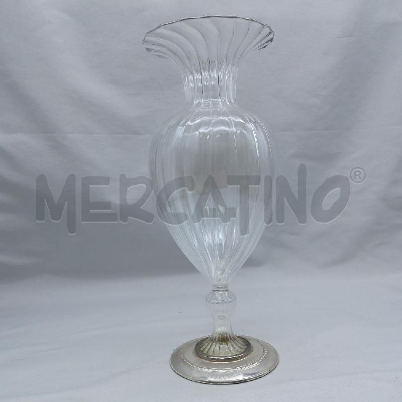 VASO VETRO SOFFIATO BASE ARGENTO CASTELLANI | Mercatino dell'Usato San maurizio canavese 4