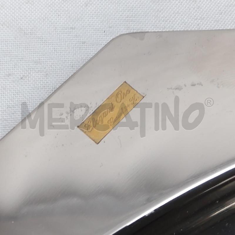 VASSOIO ACCIAIO ORO FOGLIE | Mercatino dell'Usato San maurizio canavese 2