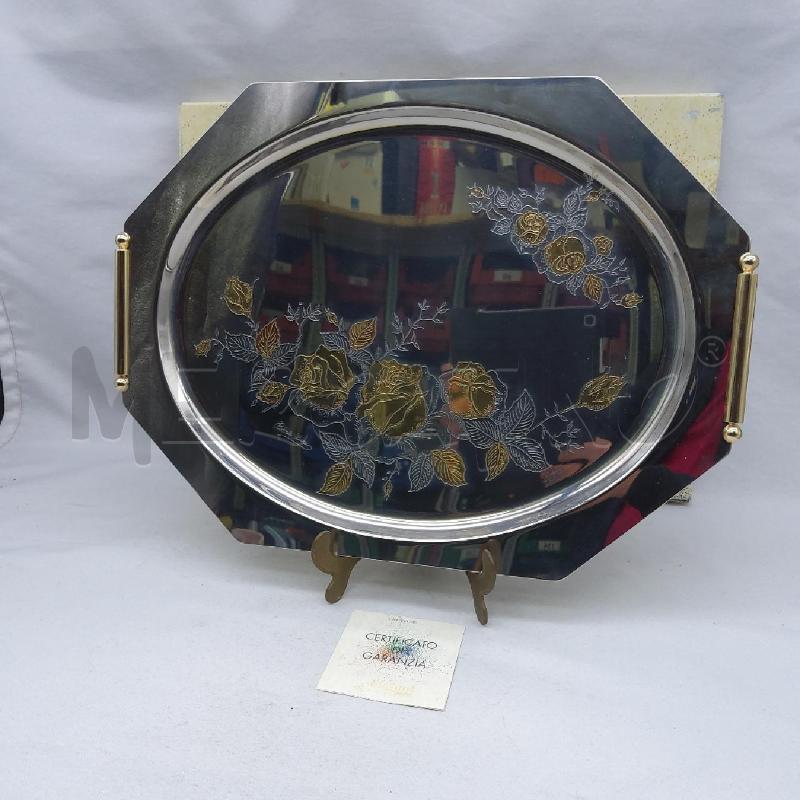 VASSOIO ACCIAIO ORO POLIEDRICO ELEGANT + SCATOLA | Mercatino dell'Usato San maurizio canavese 1