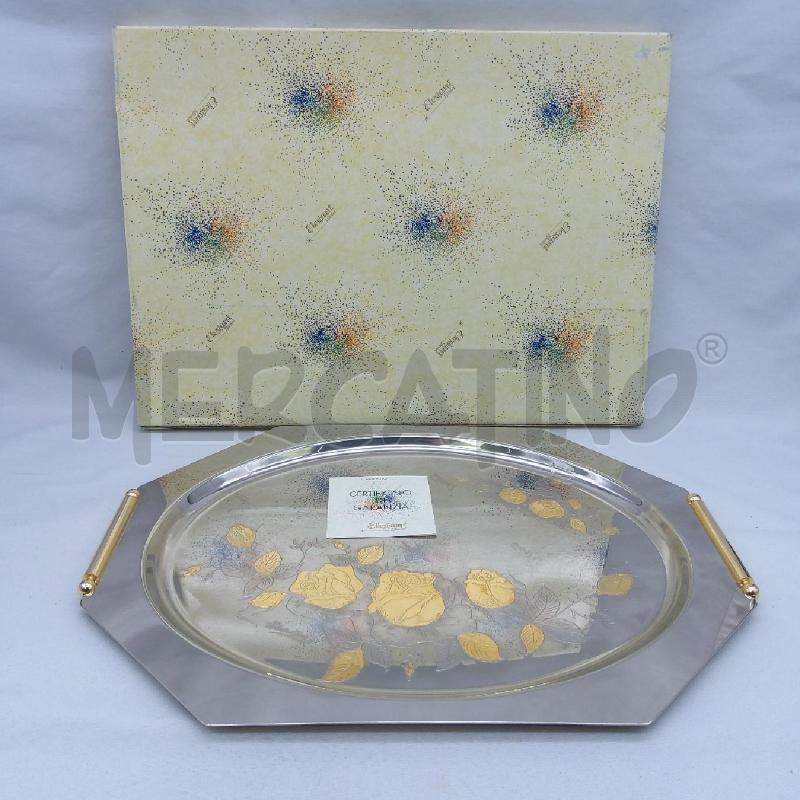 VASSOIO ACCIAIO ORO POLIEDRICO ELEGANT + SCATOLA | Mercatino dell'Usato San maurizio canavese 3