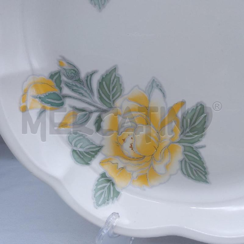 VASSOIO GRANDE CERAMICA DUE TORRI FIORI ROSA | Mercatino dell'Usato San maurizio canavese 2