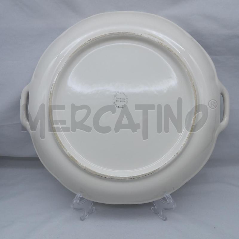 VASSOIO GRANDE CERAMICA DUE TORRI FIORI ROSA | Mercatino dell'Usato San maurizio canavese 3