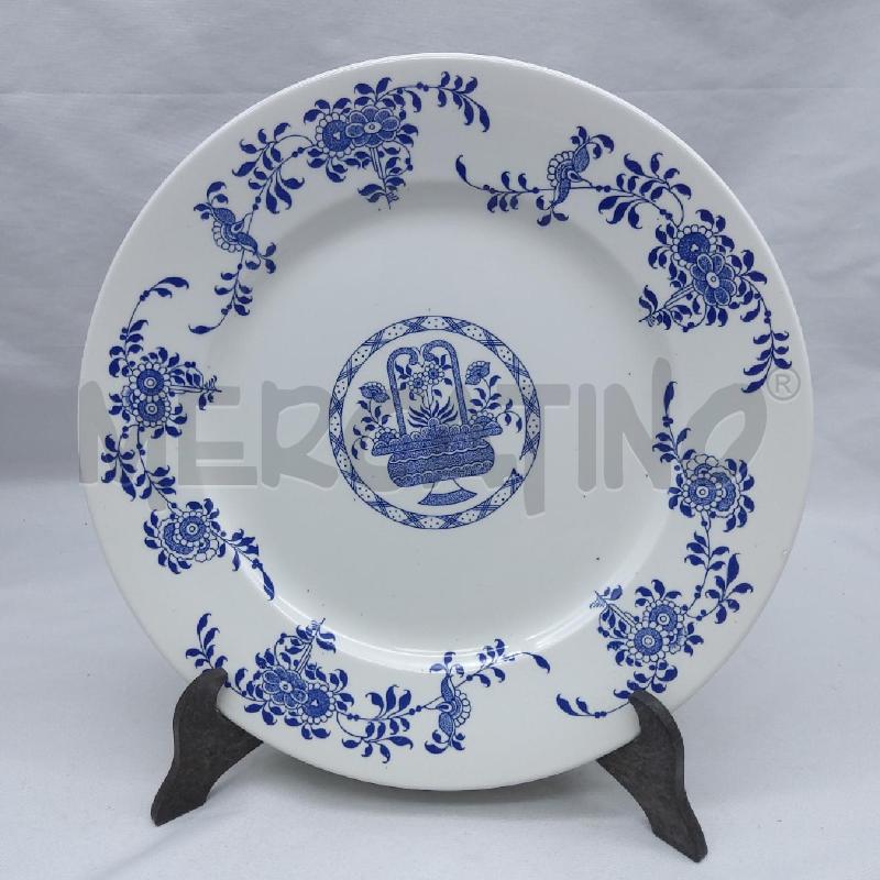 VASSOIO ROTONDO LAVENO BIANCO DECORO FIORI BLU | Mercatino dell'Usato San maurizio canavese 1