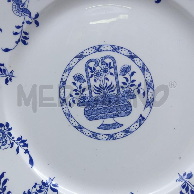 VASSOIO ROTONDO LAVENO BIANCO DECORO FIORI BLU | Mercatino dell'Usato San maurizio canavese 2