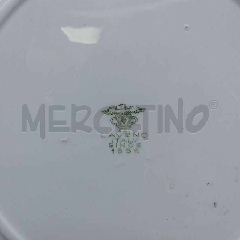 VASSOIO ROTONDO LAVENO BIANCO DECORO FIORI BLU | Mercatino dell'Usato San maurizio canavese 4