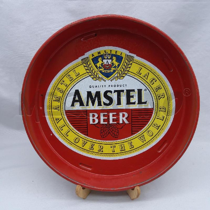 VASSOIO VINATGE MET ROTONDO AMSTEL BEER | Mercatino dell'Usato San maurizio canavese 1