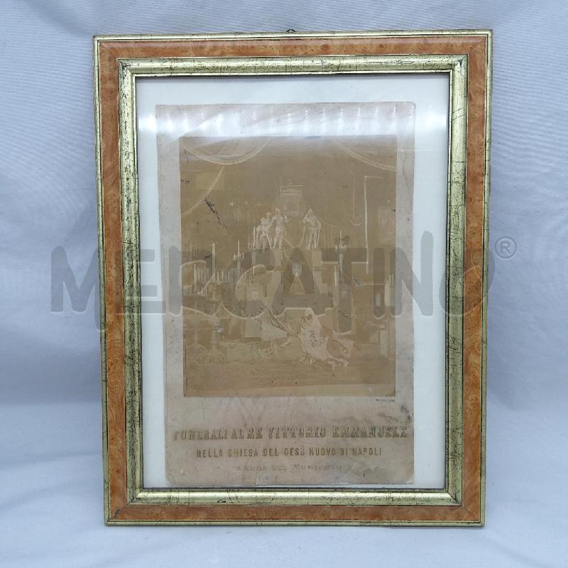 VECCHIA FOTO FUNERALE VITTORIO EMANUELE II | Mercatino dell'Usato San maurizio canavese 1